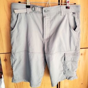 Gerry Men's Grey/Green Stretchy Hiking Shorts size 32
